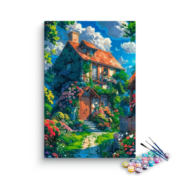 Garden Cottage Bliss Paint by Numbers Kit
