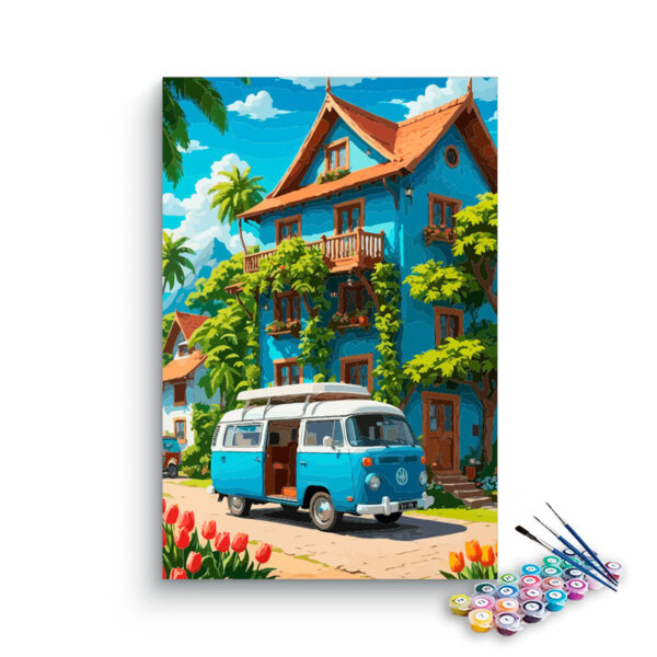 Sunny Getaway Van Life Paint by Numbers Kit