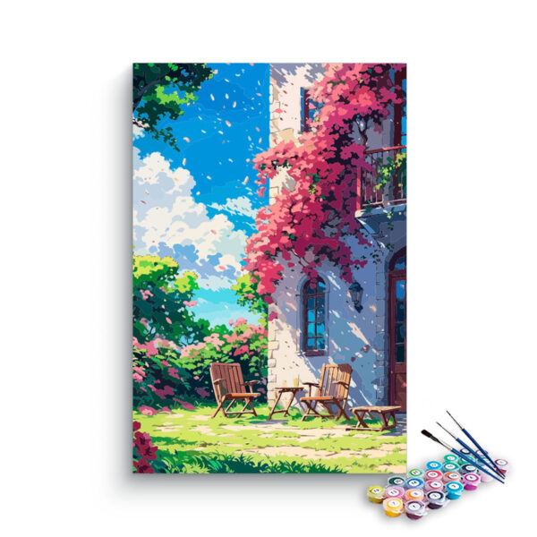 Sunny Garden Terrace Paint by Numbers Kit