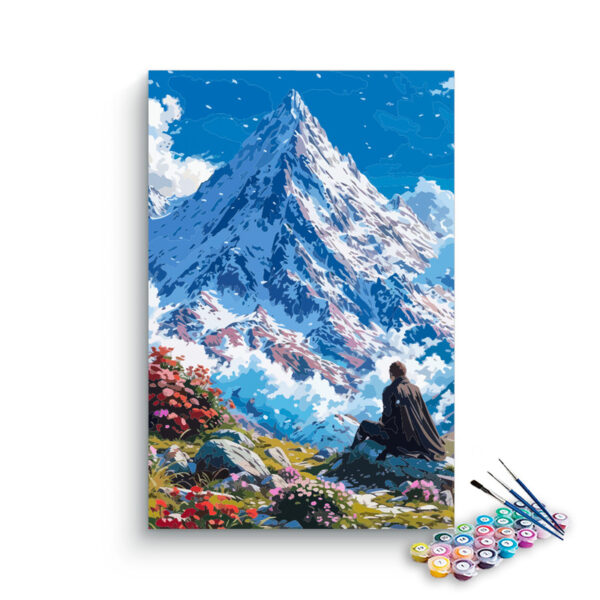 Majestic Snow-Capped Mountain Paint by Numbers Kit