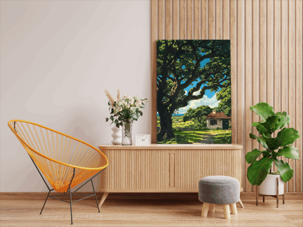 Tranquil Countryside Cottage Paint by Numbers Kit - Image 2