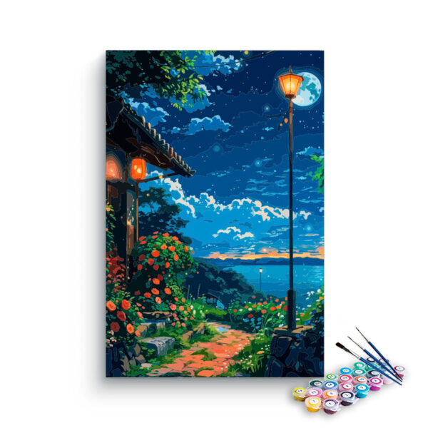 Moonlit Garden Path Paint by Numbers Kit