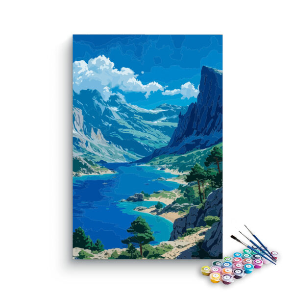Majestic Mountain and Lake Paint by Numbers Kit