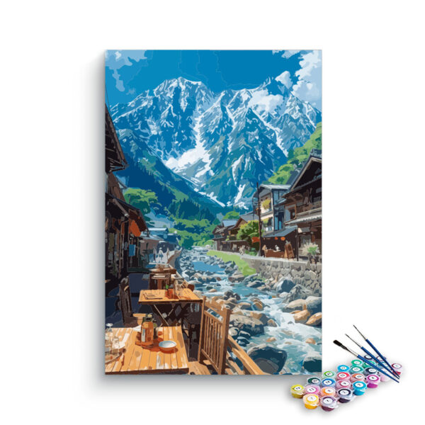 Riverside Village Café Paint by Numbers Kit