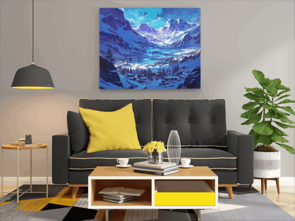 Aurora Snow Valley Paint by Numbers Kit - Image 2