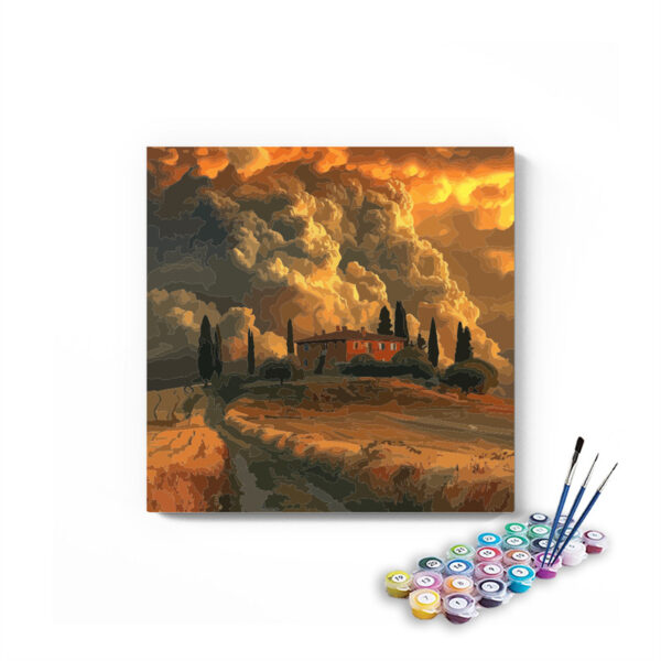 Golden Horizon Villa Paint by Numbers Kit