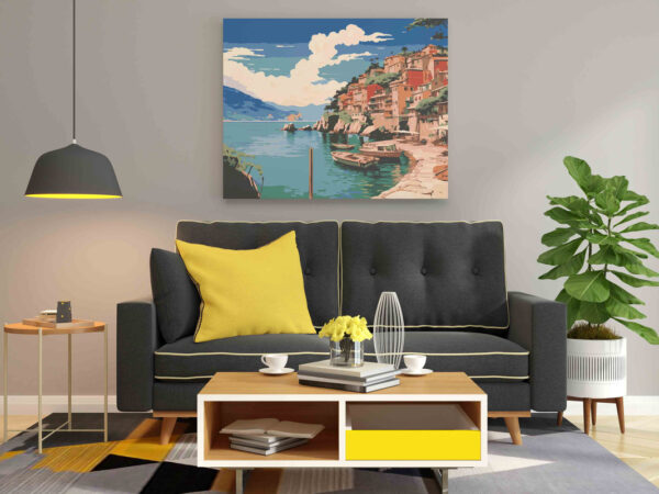 Vibrant Coastal Escape Paint by Number Kit - Image 2