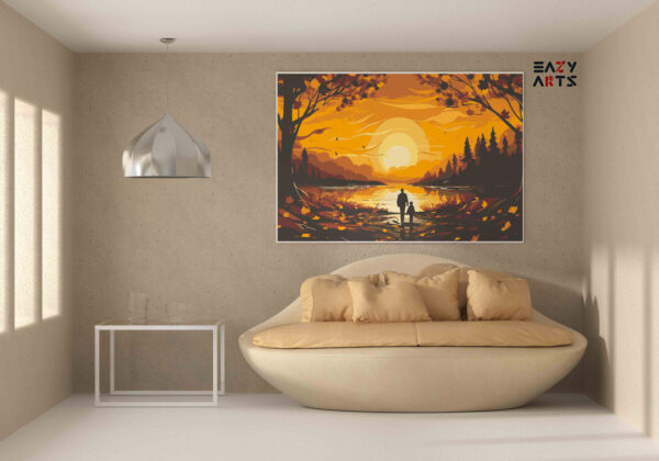 Serene Autumn Sunset Paint by Number for Beginners - Image 2