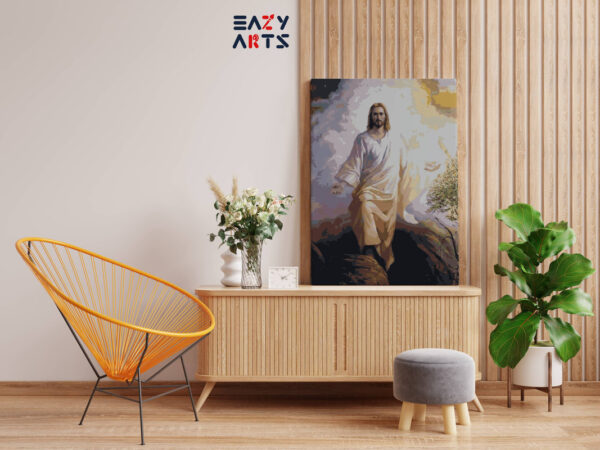 Jesus Christ on Mountain Paint By Numbers kit - Image 2
