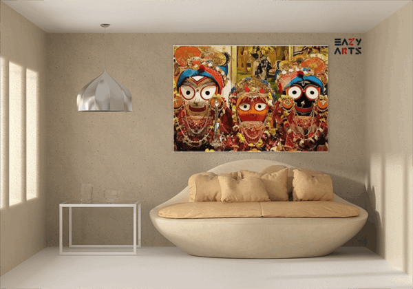 Jagannath, Balabhadra, and Subhadra Paint by Numbers Kit - Image 2