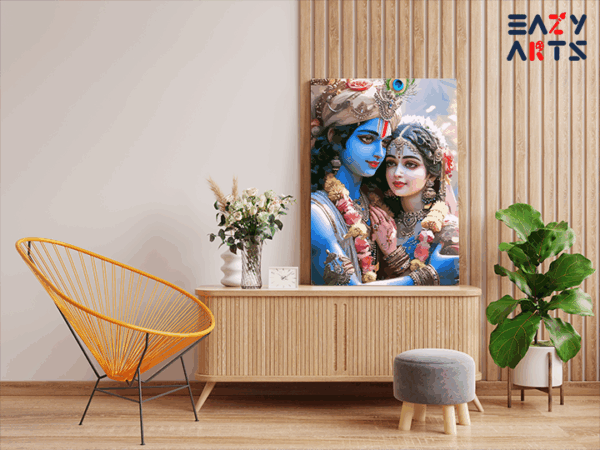 Eternal Love: Radha Krishna Divine Union Paint by Numbers Kit - Image 2