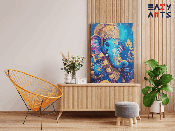 Vibrant Blessings: Lord Ganesha Paint by Numbers Kit - Image 2