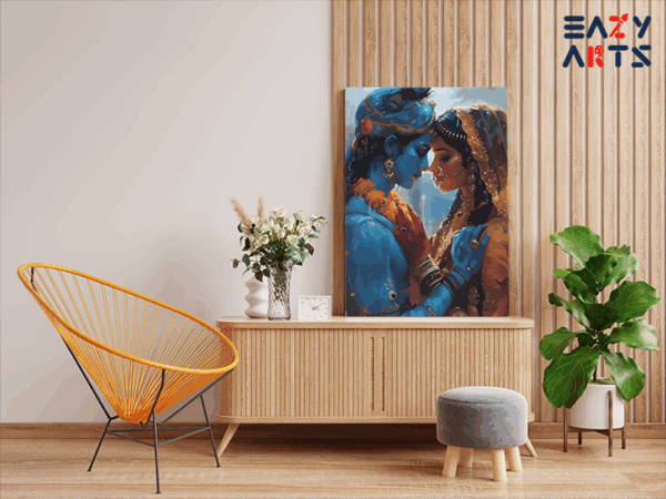 Eternal Love: Radha Krishna Paint by Numbers Kit - Image 2