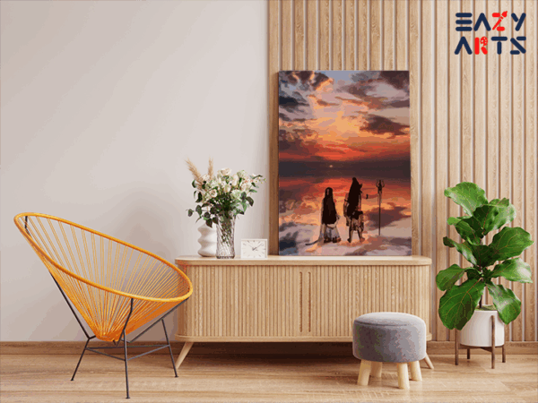 Shiva and Parvati at Twilight Paint by Numbers Kit - Image 2