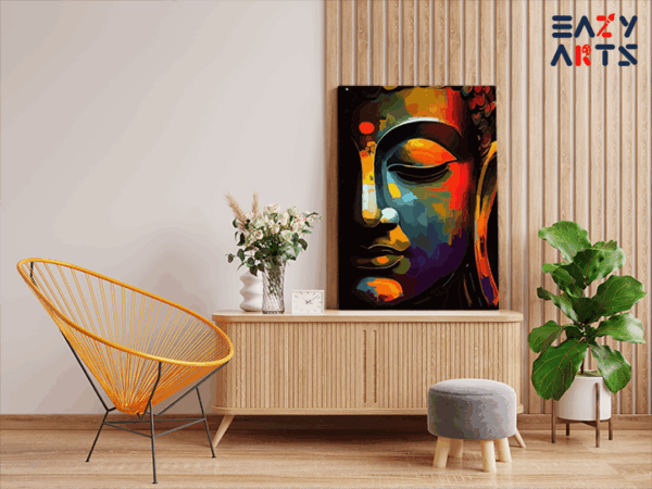 Luminous Serenity: Buddha Face Paint by Numbers Kit - Image 2