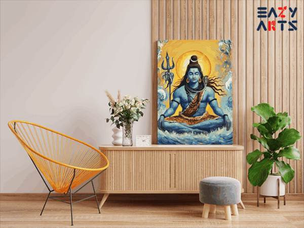 Serenity of Shiva: Meditative Shiva Paint by Numbers Kit - Image 2