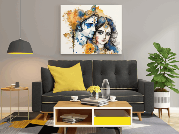 Eternal Love: Radha Krishna Paint by Numbers Kit - Image 2