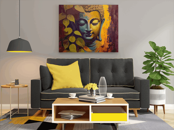 Tranquil Buddha: Serenity Under the Bodhi Tree - Paint by Numbers Kit - Image 2