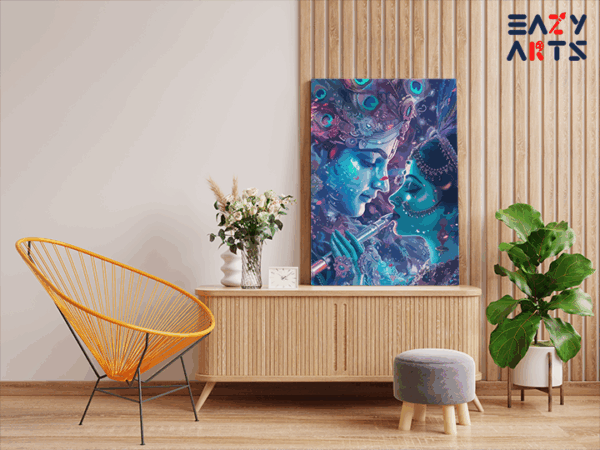 Eternal Bond: Krishna and Radha - Paint by Numbers Kit - Image 2