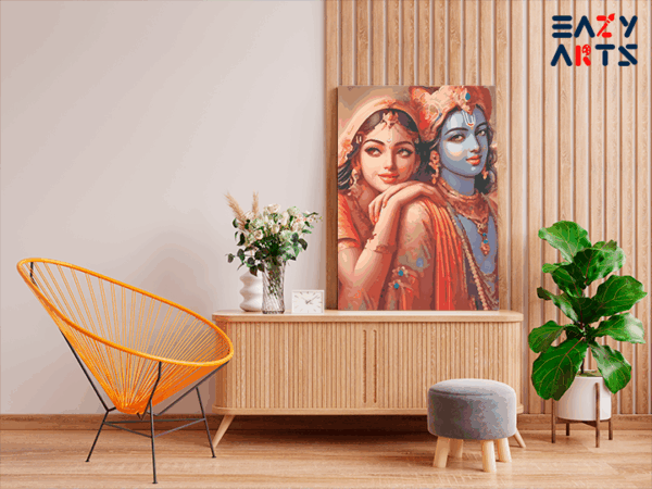Radha Krishna Eternal Love Paint by Numbers Kit - Image 2