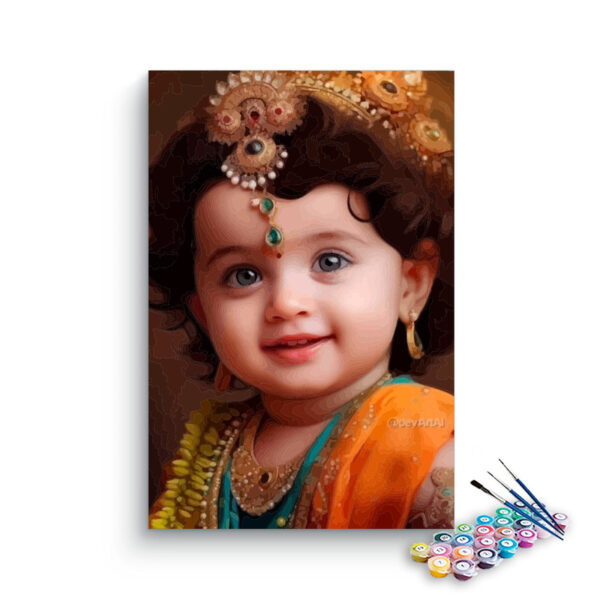 Little Krishna Charm Paint by Numbers Kit