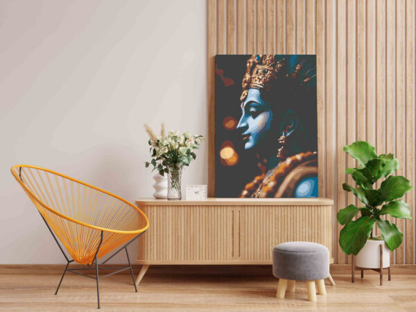 Krishna Royal Side Profile Paint by Numbers Kit - Image 2