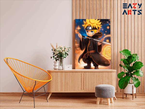 Naruto Chibi Ninja Warrior Paint by Numbers Kit - Image 2