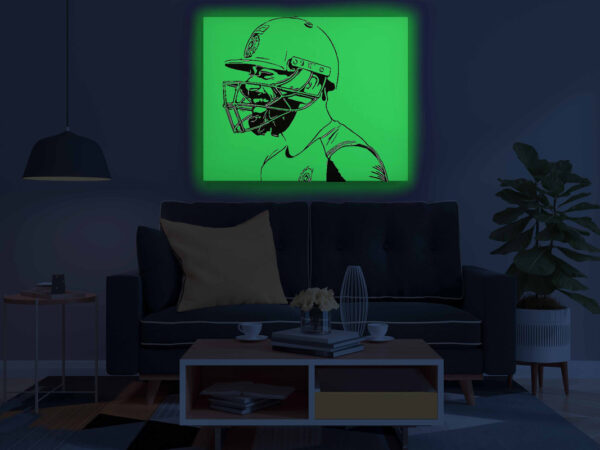 Virat Kohli Glow in the Dark DIY Painting Kit – Cricket Fan Art for Team India Supporters | Paint Set by Eazy Arts - Image 3
