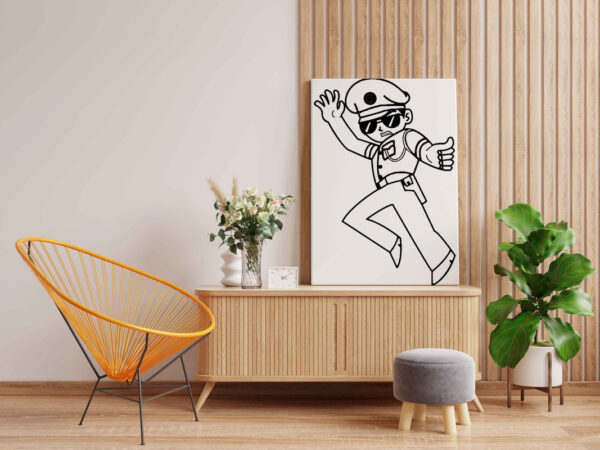 Angry Little Singham Glow in the Dark Painting Kit – DIY Super Cop Cartoon Art for Kids | Eazy Arts - Image 2
