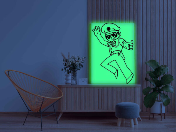 Angry Little Singham Glow in the Dark Painting Kit – DIY Super Cop Cartoon Art for Kids | Eazy Arts - Image 3