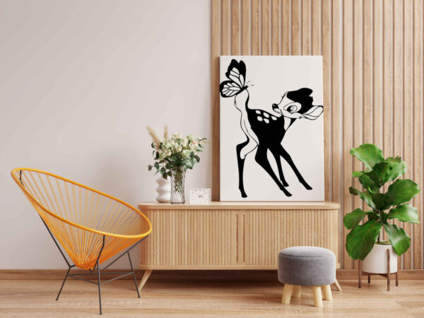 Cute Deer with Butterfly Glow in the Dark Painting Kit – DIY Animal Wall Art for Kids | Eazy Arts - Image 2
