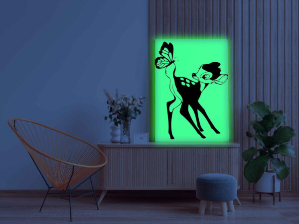 Cute Deer with Butterfly Glow in the Dark Painting Kit – DIY Animal Wall Art for Kids | Eazy Arts - Image 3