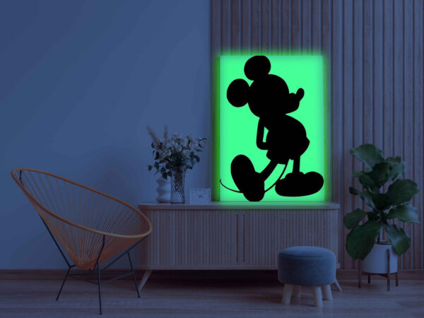 Mickey Mouse Silhouette Glow in the Dark Painting Kit – DIY Cartoon Canvas for Kids | Eazy Arts - Image 3