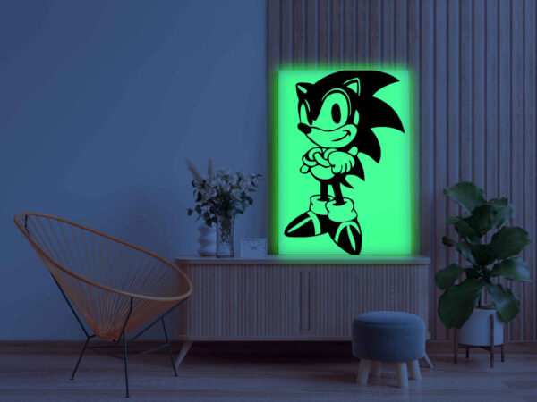 Sonic Glow in the Dark Painting Kit – DIY Canvas Art for Kids & Fans | Eazy Arts - Image 3