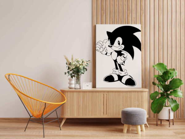 Sonic Thumbs Up Glow in the Dark Painting Kit – DIY Canvas for Kids, Gamers & Sonic Fans | Eazy Arts - Image 2
