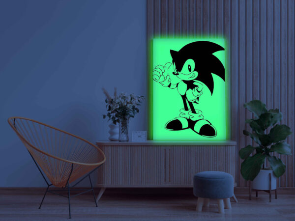 Sonic Thumbs Up Glow in the Dark Painting Kit – DIY Canvas for Kids, Gamers & Sonic Fans | Eazy Arts - Image 3