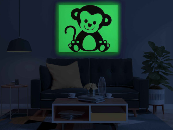 Baby Monkey Glow in the Dark Painting Kit – DIY Canvas Art for Kids & Jungle Animal Lovers | Eazy Arts - Image 3