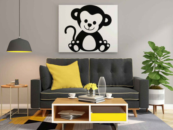 Baby Monkey Glow in the Dark Painting Kit – DIY Canvas Art for Kids & Jungle Animal Lovers | Eazy Arts - Image 2