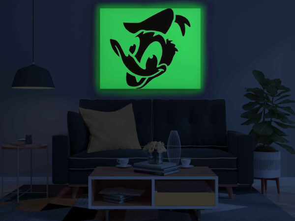 Donald Duck Glow in the Dark Painting Kit – Iconic Cartoon Character DIY Canvas Art | Eazy Arts - Image 3