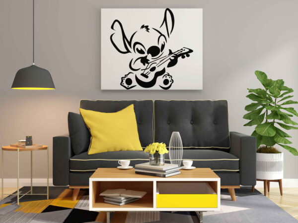 Stitch Playing Guitar Glow in the Dark Painting Kit – Fun DIY Canvas for Kids | Eazy Arts - Image 2