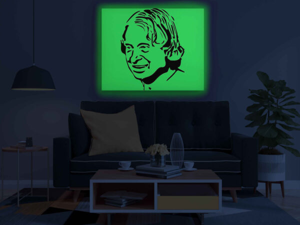 Dr. A.P.J. Abdul Kalam Glow in the Dark Painting Kit – DIY Missile Man Inspirational Wall Art | Eazy Arts - Image 3