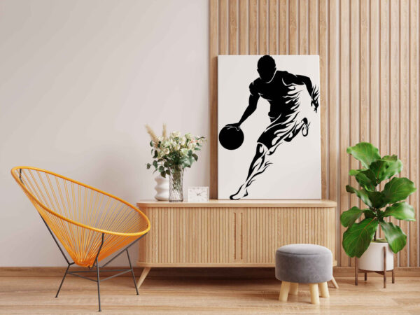 Basketball Player Glow in the Dark Painting Kit – Dynamic DIY Canvas for Sports Lovers | Eazy Arts - Image 2