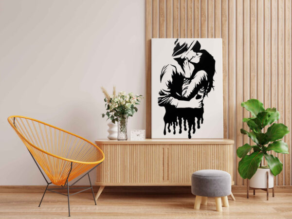 Romantic Couple Glow in the Dark Painting Kit – Passionate DIY Canvas Wall Art | Eazy Arts - Image 2