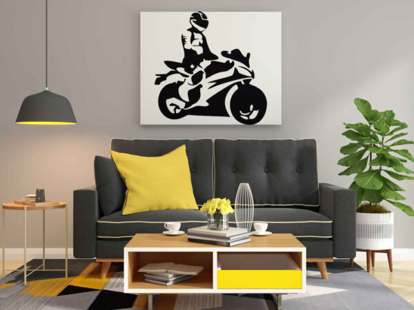 Biker Glow in the Dark Painting Kit – DIY Motorcycle Wall Art | Eazy Arts - Image 2