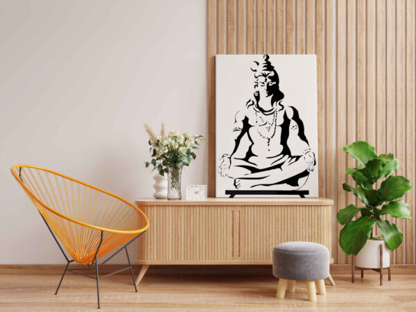 Glow in the Dark Shiva DIY Painting Kit – Peaceful Bholenath Wall Art for Home & Gifting | Eazy Arts - Image 2
