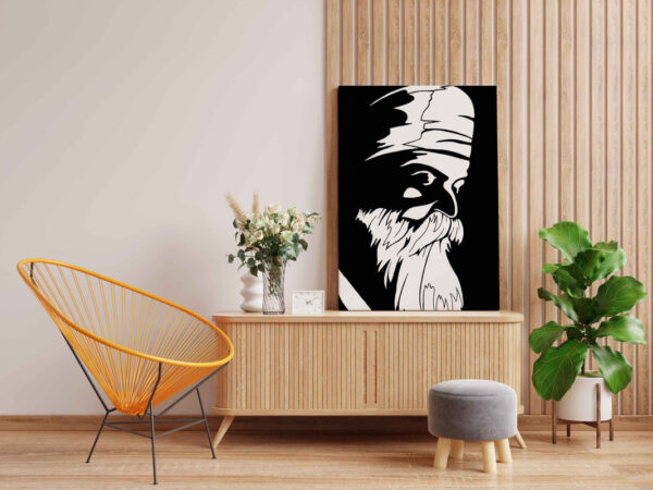 Waheguru Portrait Glow in the Dark Painting Kit – DIY Sikh Spiritual Wall Art | Eazy Arts - Image 2