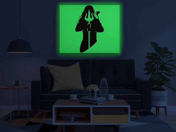 Lord Shiva with Trishul Glow in the Dark Painting Kit – DIY Mahadev Silhouette Art | Eazy Arts - Image 3