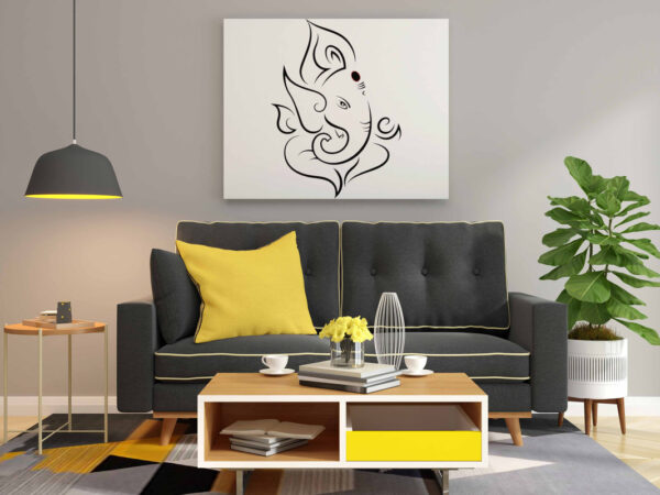 Lord Ganesha Line Art Glow in the Dark Painting Kit – DIY Ganpati Wall Décor | Eazy Arts - Image 2
