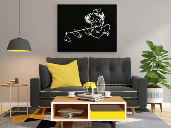 Lord Krishna Playing Flute Glow in the Dark Painting Kit – DIY Divine Line Art | Eazy Arts - Image 2