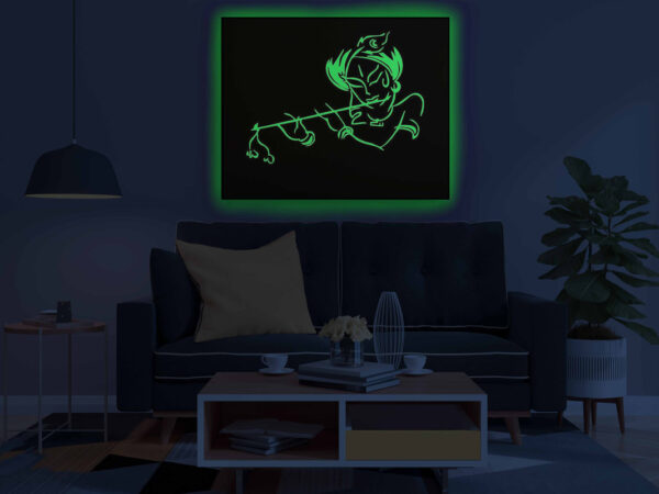 Lord Krishna Playing Flute Glow in the Dark Painting Kit – DIY Divine Line Art | Eazy Arts - Image 3